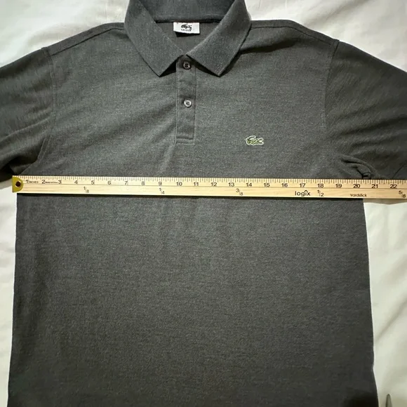 Lacoste Shirt Mens Size 5 US Large Gray Polo Devanlay - Picture 6 of 8
